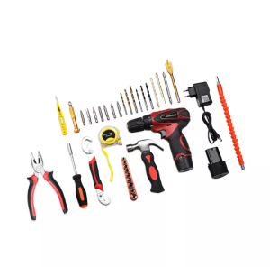 Kit Herramientas Multilaser Ho073 12v Bivolt + Accesorios Rojo