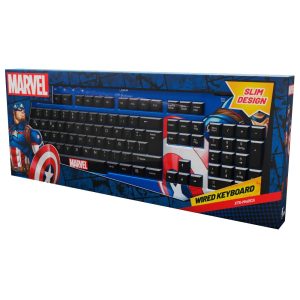 TECLADO XTECH USB XTK-M401CA CAPITAN AMERICA ESP/AZUL/MULTIMEDIA