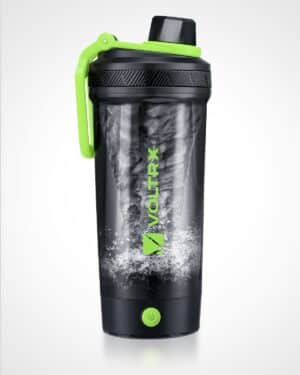 VOLTRX - Botella agitadora, mezclador eléctrico recargable de galio USB C para batidos de proteínas y batidos de reemplazo de comidas, sin bisfenol A, fabricado con tritán, 24 onzas