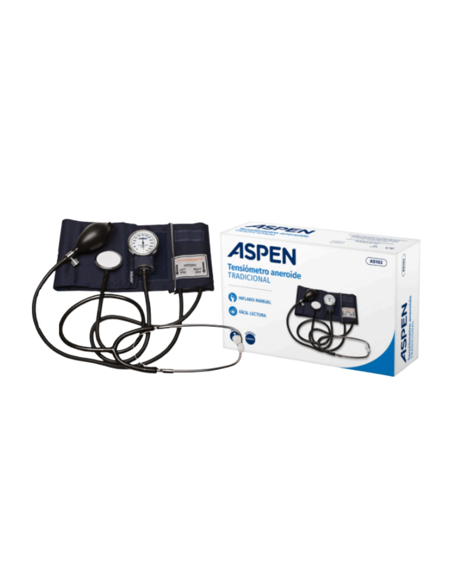 TOMAPRESION ASPEN ANEROIDE CON ESTETOSCOPIO -AS102 TOMA PRESIÓN ASPEN