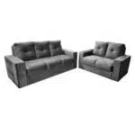 SOFA RUBI 3-2 LUGARES GRIS METAL OSCURO INVERFIN
