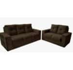 SOFA RUBI 3-2 LUGARES MARRON MACETA
