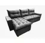 Sofa Kala 2 Piezas Gris Metal