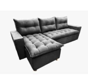 Sofa Kala 2 Piezas Gris Metal