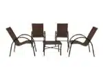 Juego de Jardín Famais Onix con 4 Sillas - Tabaco