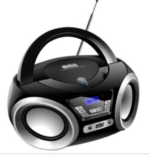 Radio Portátil Mega Star MP1842BTB Bivolt - Negro/Plata