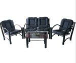 JUEGO DE SILLONES METALPLAST STAR 050 + MESA DE VIDRIO