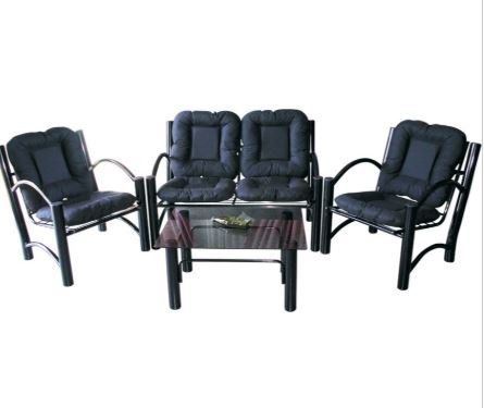 Juego de sillones Star JUEGO DE SILLONES METALPLAST STAR 050 + MESA DE VIDRIO