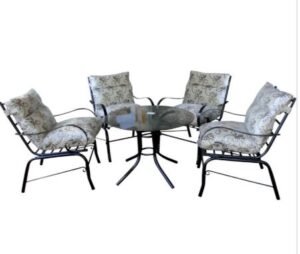 JUEGO DE JARDIN RUSTICO 4 SILLONES+1MESA VID ART 153