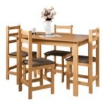 JUEGO DE COMEDOR ABBA 1190 4 SILLAS BRASIL MADERA TOZETTO CARVALLO | CHOCOLATE