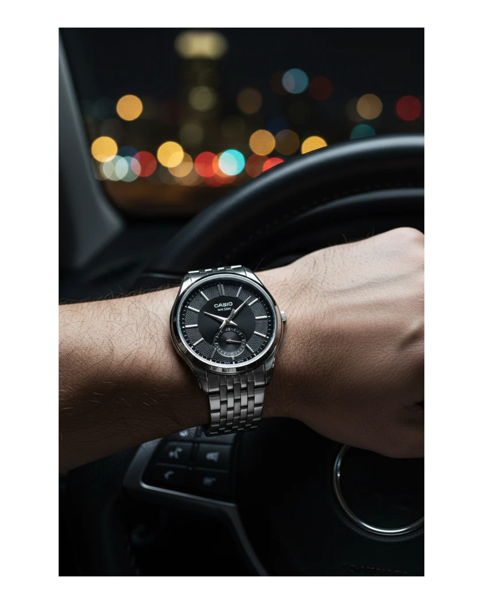 RELOJ CASIO 5172 – ANALOG. CAB. MALLA ACERO PLATA – F. NEGRO – MTP-B315D-1AVDF RELOJ ANALOGICO CASIO - MTP-B315D-1AVDF