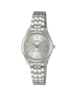 RELOJ CASIO 1330 - ANALOG. DAMA. MALLA ACERO PLATA - F. GRIS CLARO. - LTP-1129A-7ARDF
