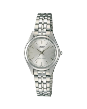 RELOJ CASIO 1330 - ANALOG. DAMA. MALLA ACERO PLATA - F. GRIS CLARO. - LTP-1129A-7ARDF