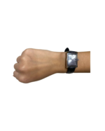 RELOJ CASIO 1330 - ANALOG. DAMA. MALLA CUERO NEGRA - F. BLANCO CUADRADO