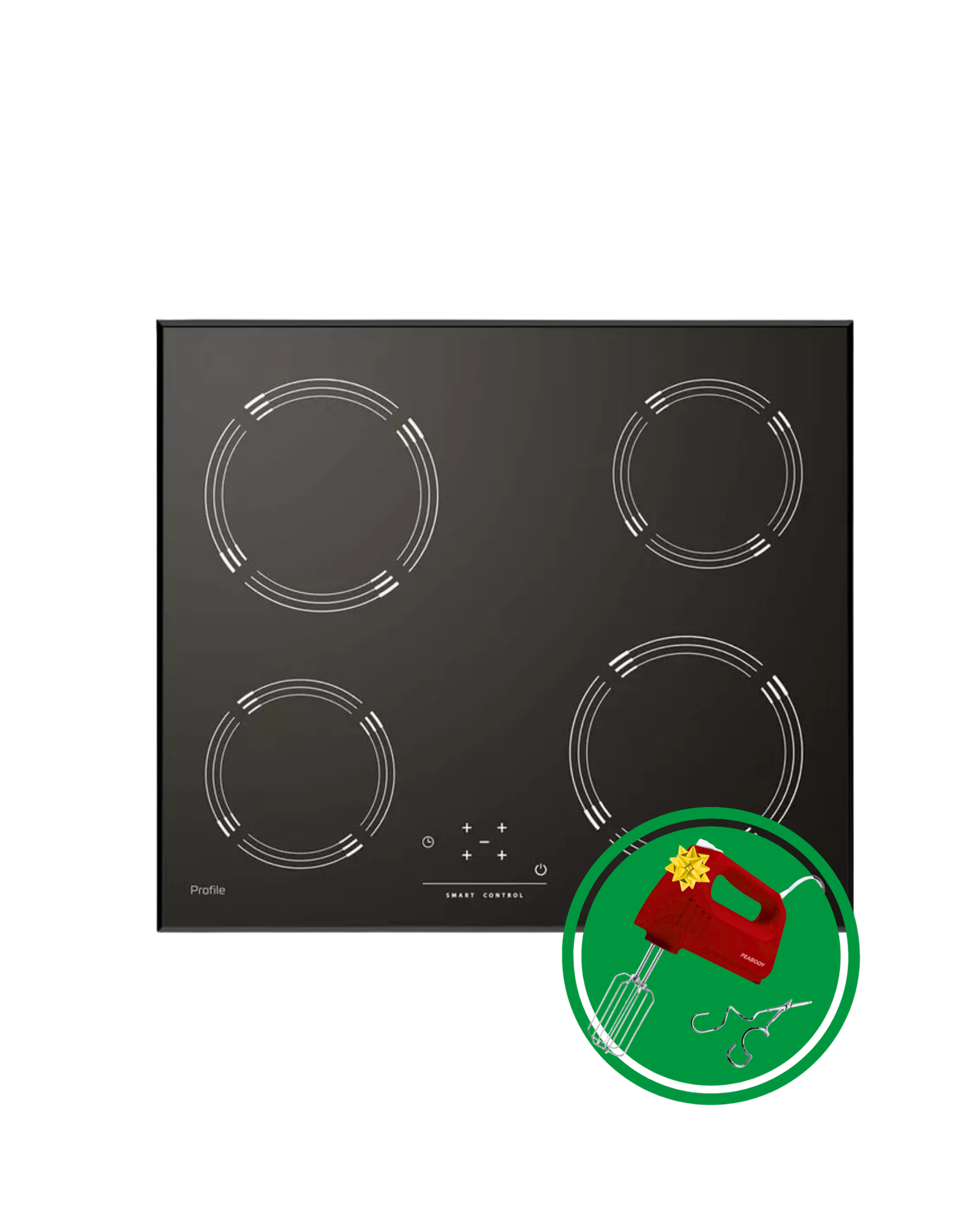 ANAFE GENERAL ELECTRIC VITROCERAMICO 4H - PVP6014S1 + BATIDORA PE-HM550R - ROJA ANAFE GENERAL ELECTRIC VITROCERAMICO 4H