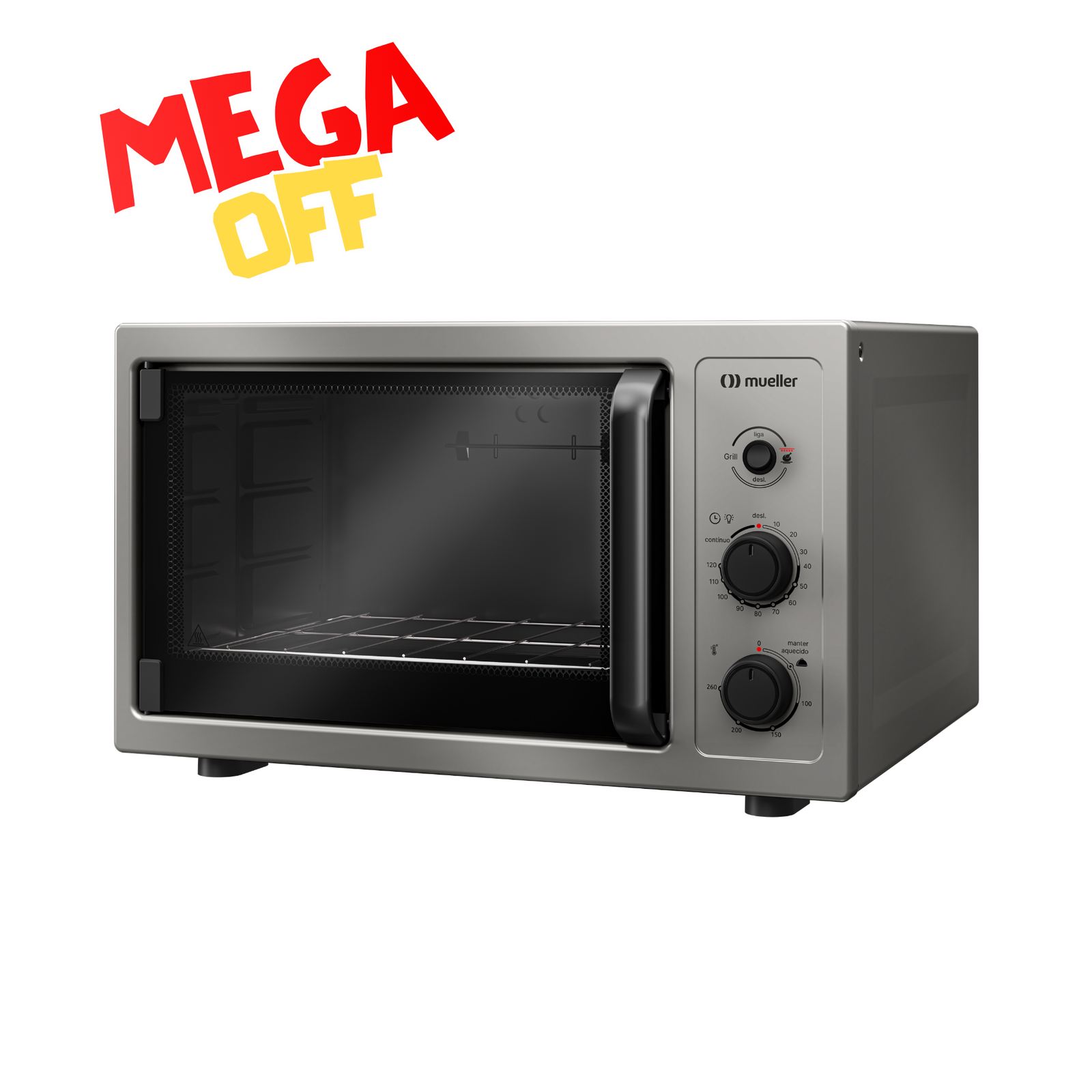 HORNO ELECTRICO MUELLER FRATELLO 50L. - MFB50B - TITANIO Horno Eléctrico Mueller Fratello 50 Litros MFB50B - Titanio