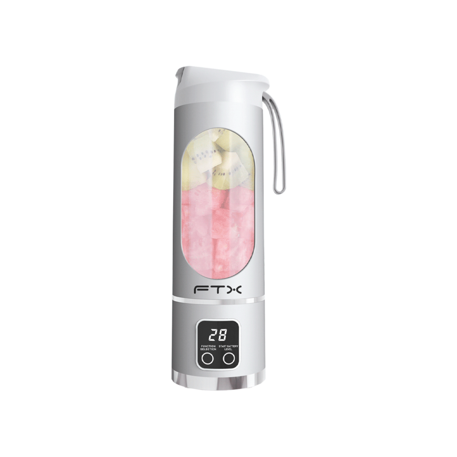 LICUADORA PORTATIL FTX RECARGABLE - PB-WH - BLANCO LICUADORA PORTATIL FTX 25W RECARGABLE 3 FUNCIONES BLANCO PB-WH