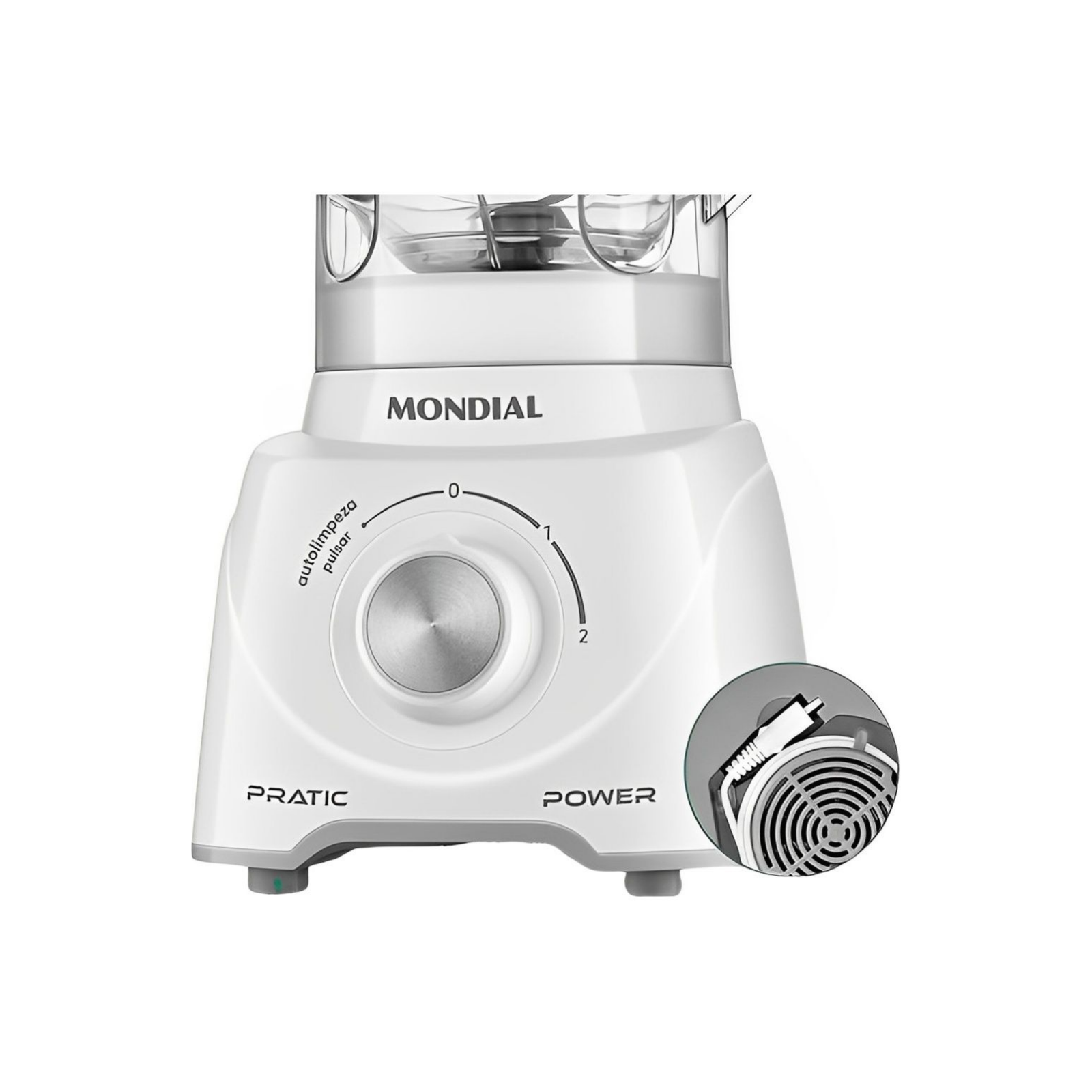 LICUADORA MONDIAL PRACTIC POWER C/ JARRA PLASTICA – L-97-W – BLANCO LICUADORA MONDIAL PRATIC L-97 - WHITE 2 VELOCIDADES - 2,2L