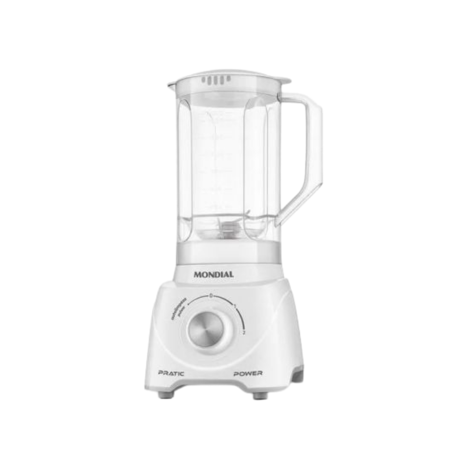 LICUADORA MONDIAL PRACTIC POWER C/ JARRA PLASTICA - L-97-W - BLANCO LICUADORA MONDIAL PRATIC L-97 - WHITE 2 VELOCIDADES - 2,2L