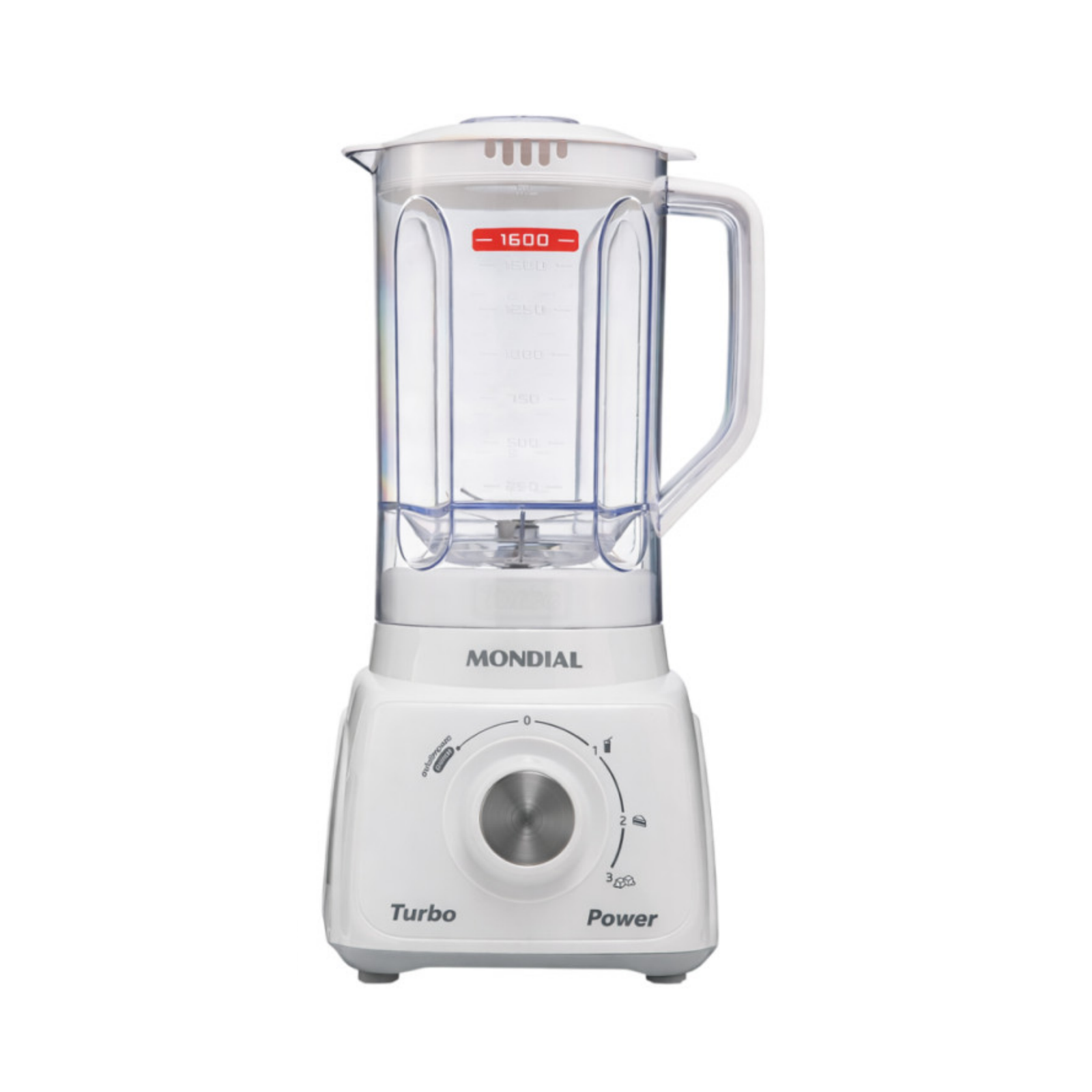 LICUADORA MONDIAL TURBO POWER C/ JARRA PLASTICA - L-99-WG - BLANCO LICUADORA MONDIAL TURBO L-99WG
