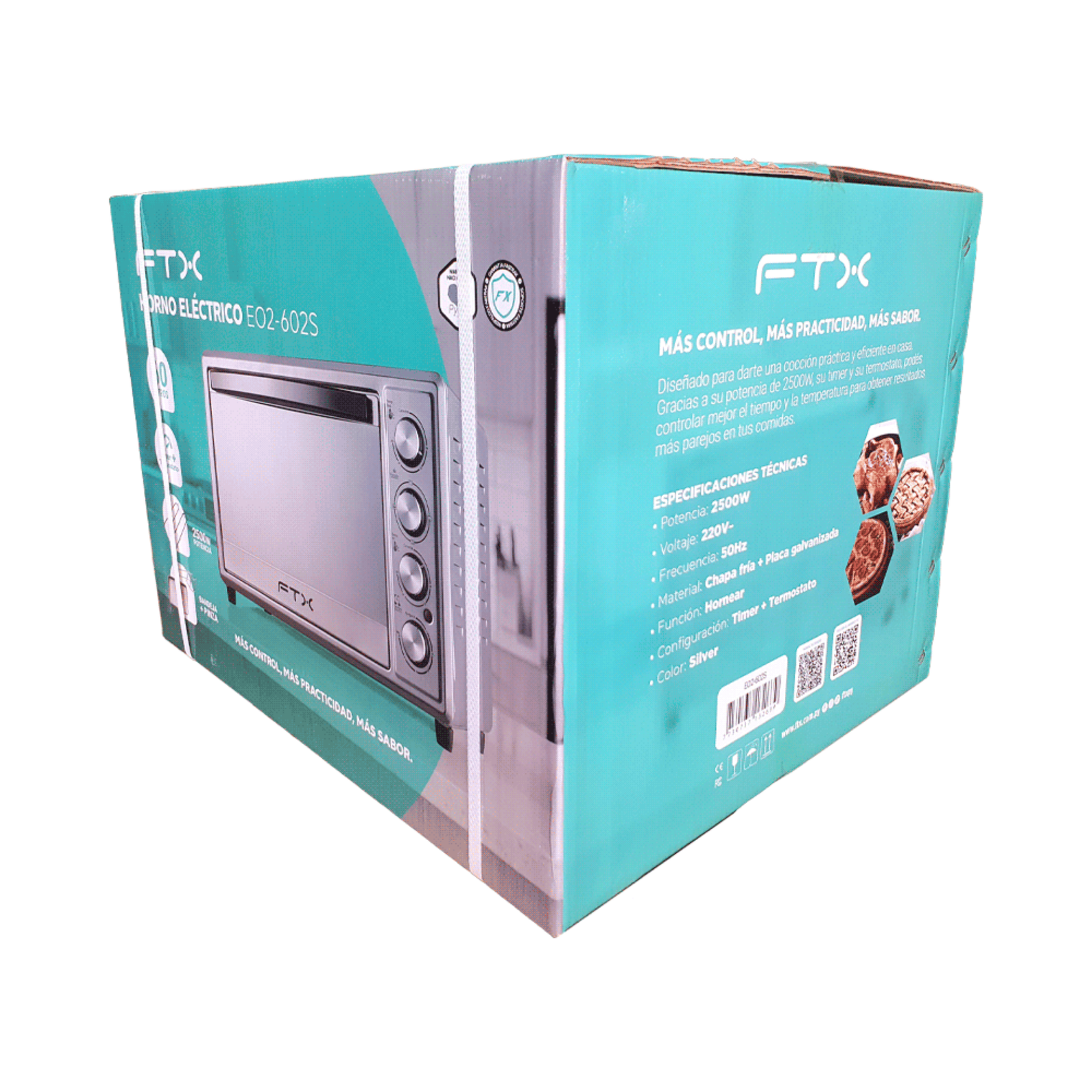 HORNO ELECTRICO FTX 60L. – EO2-602S – PLATA HORNO ELECTRICO FTX 60L 2500W 220V PLATA EO2-602S